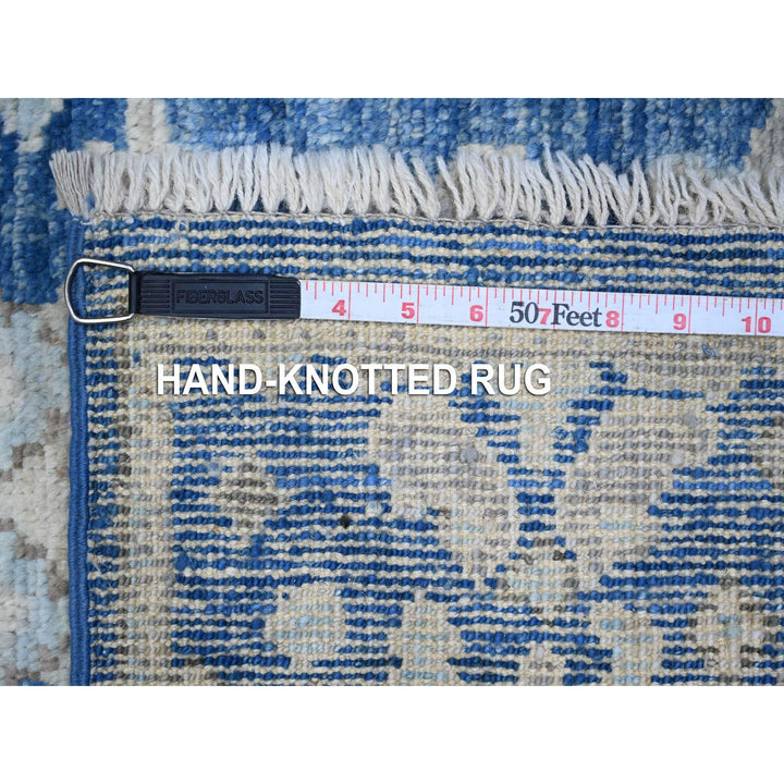 2'10" x 11'9" New Hand Knotted Blue Wool Runner Oriental Rug - MOA10289020