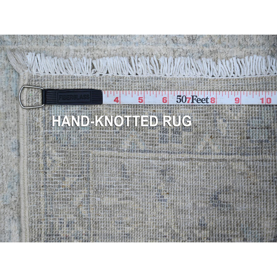 1'9" x 3'0" New Hand Knotted Grey Wool Rectangle Oriental Rug - MOA10289037