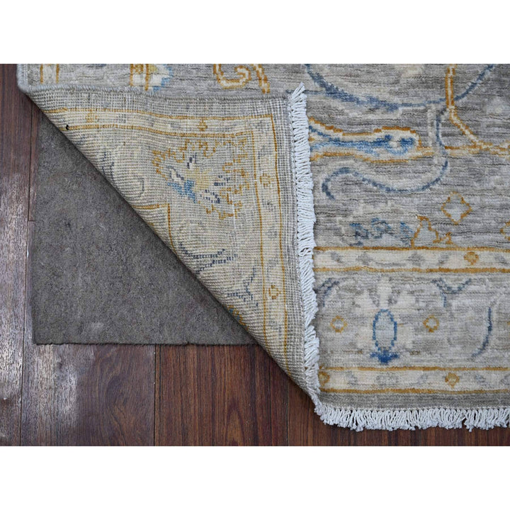 3'0" x 7'8" New Hand Knotted Grey Wool Runner Oriental Rug - MOA10289040