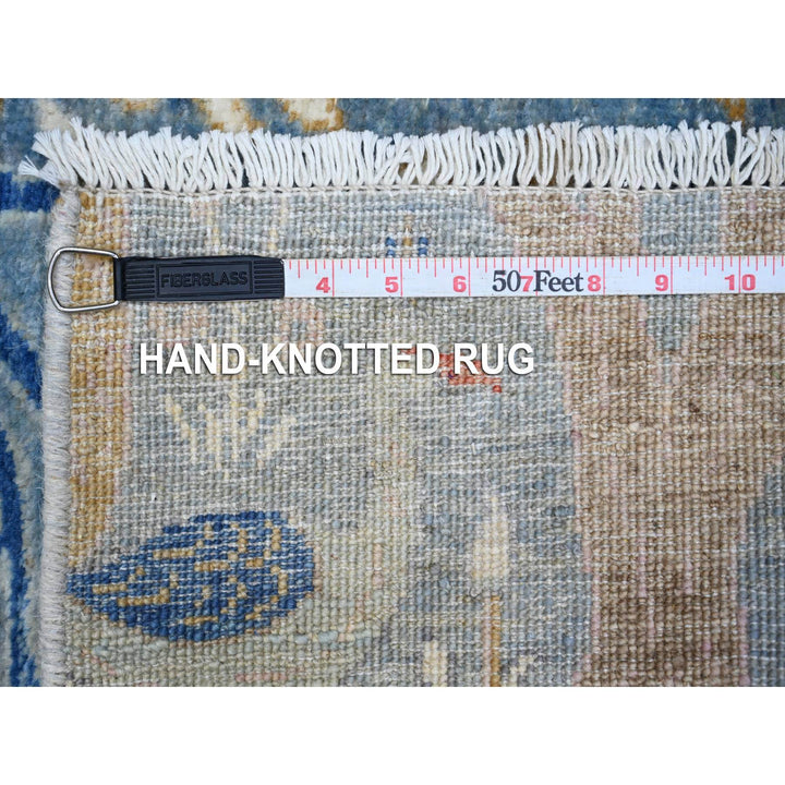 2'6" x 9'9" New Hand Knotted Blue Wool Runner Oriental Rug - MOA10289069