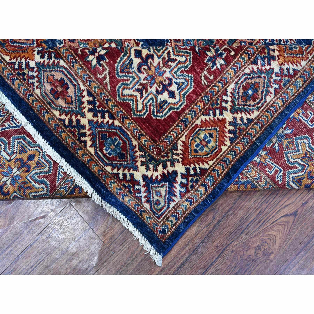 8'9" x 12'6" New Hand Knotted Blue Wool Rectangle Oriental Rug - MOA10289083