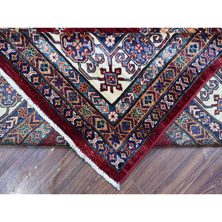 7'10" x 10'8" New Hand Knotted Red Wool Rectangle Oriental Rug - MOA10289088