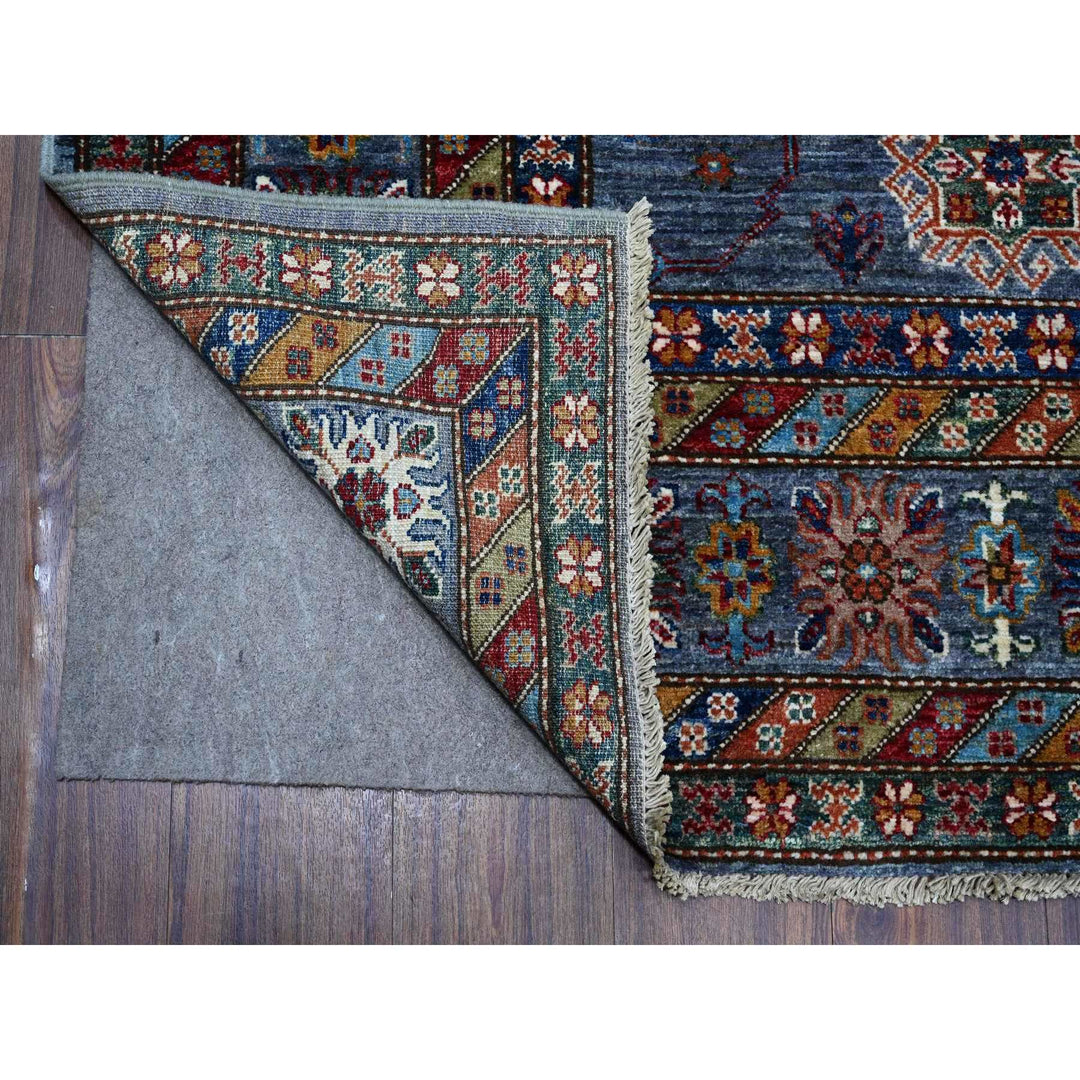 8'0" x 9'6" New Hand Knotted Grey Wool Rectangle Oriental Rug - MOA10289095