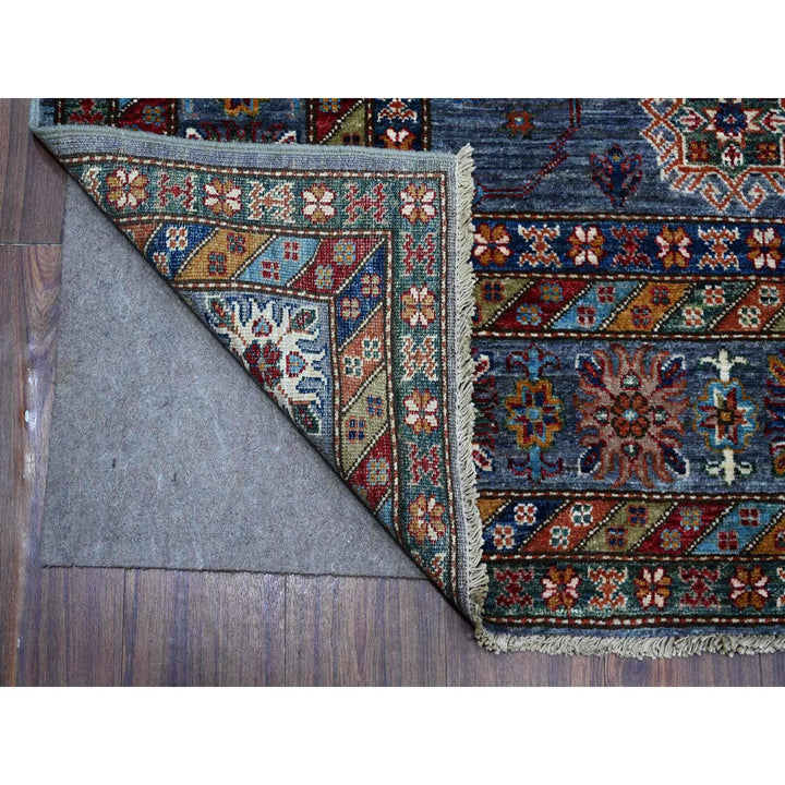 8'0" x 9'6" New Hand Knotted Grey Wool Rectangle Oriental Rug - MOA10289095