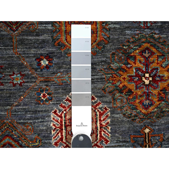 8'0" x 9'6" New Hand Knotted Grey Wool Rectangle Oriental Rug - MOA10289095