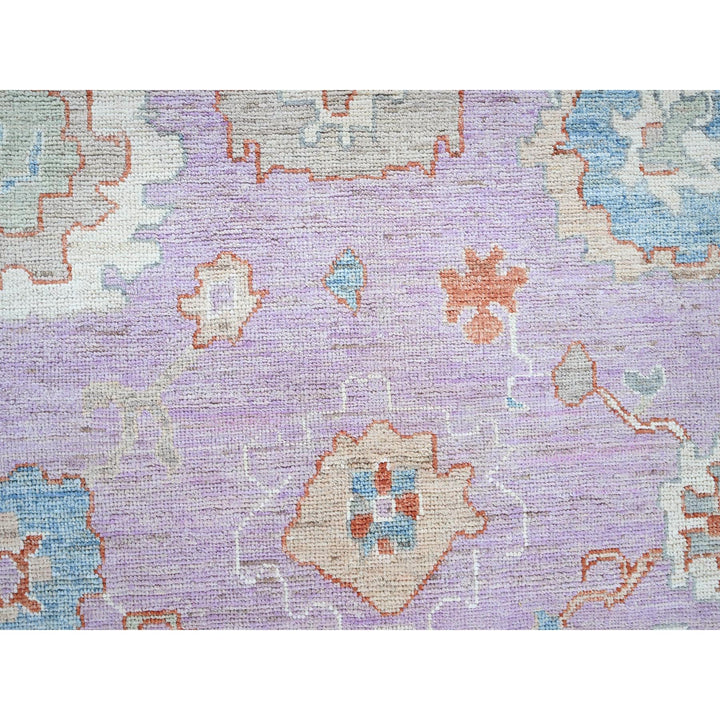 7'11" x 9'11" New Hand Knotted Purple Wool Rectangle Oriental Rug - MOA102890