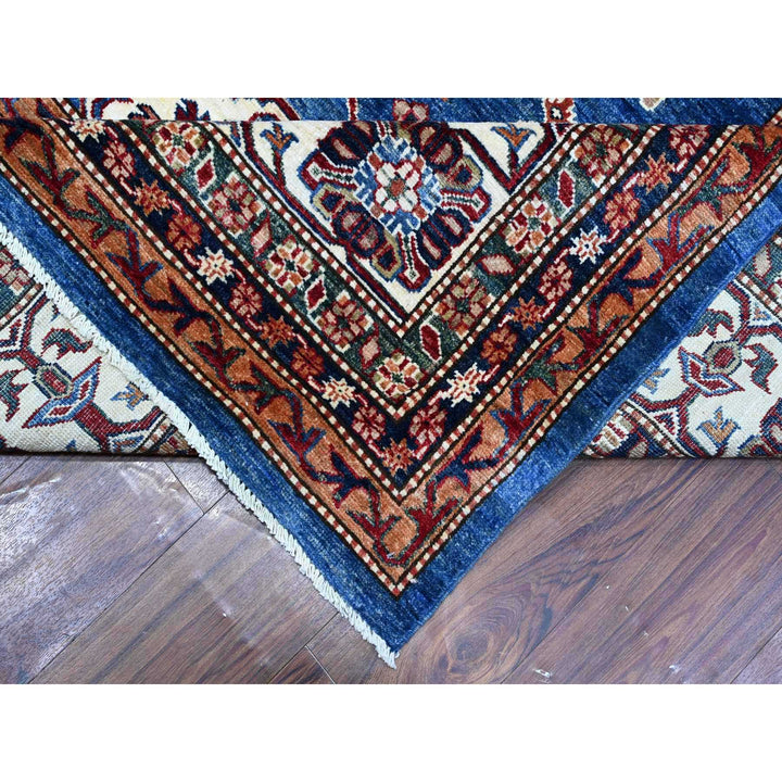 9'10" x 13'5" New Hand Knotted Blue Wool Rectangle Oriental Rug - MOA10289105