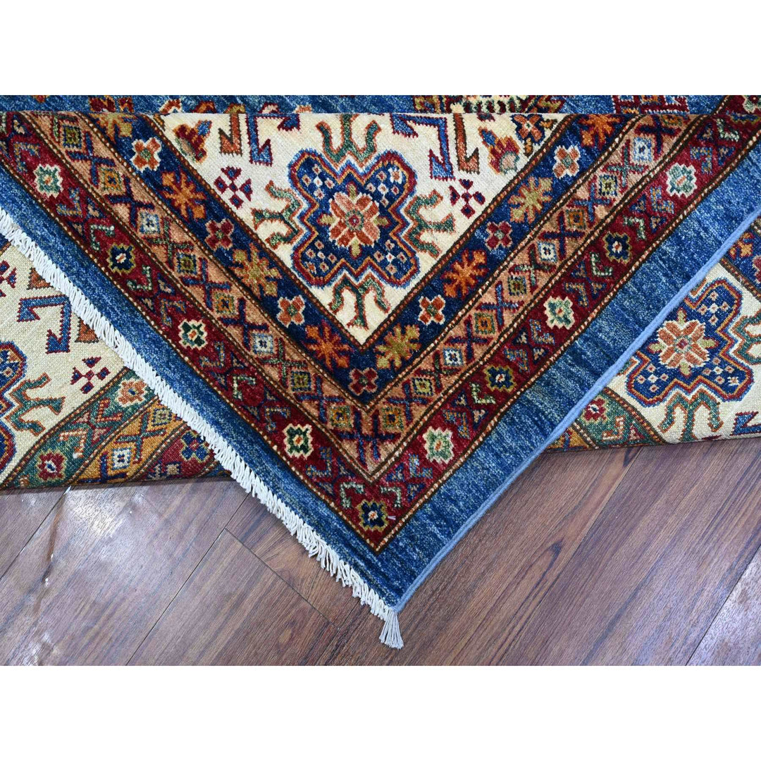 9'9" x 12'11" New Hand Knotted Blue Wool Rectangle Oriental Rug - MOA10289106