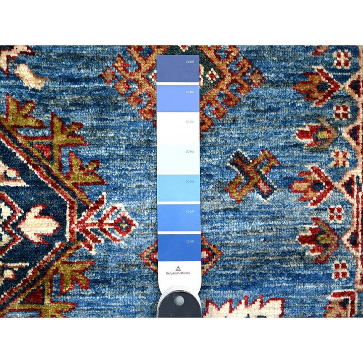 7'10" x 9'11" New Hand Knotted Blue Wool Rectangle Oriental Rug - MOA10289112