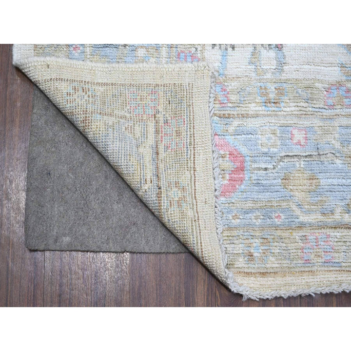 6'3" x 9'0" New Hand Knotted Grey Wool Rectangle Oriental Rug - MOA10289121