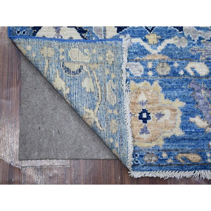 5'11" x 6'0" New Hand Knotted Blue Wool Square Oriental Rug - MOA10289125