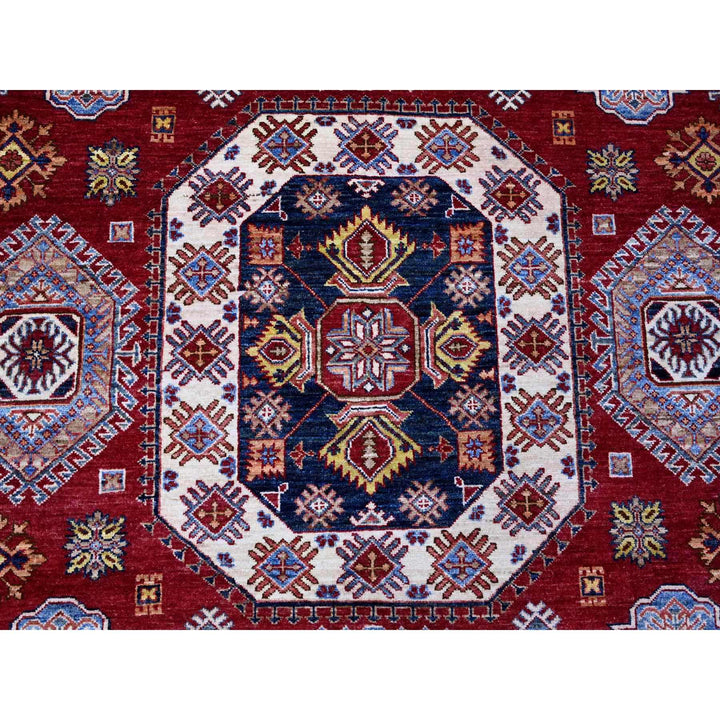 8'10" x 12'5" New Hand Knotted Red Wool Rectangle Oriental Rug - MOA10289132