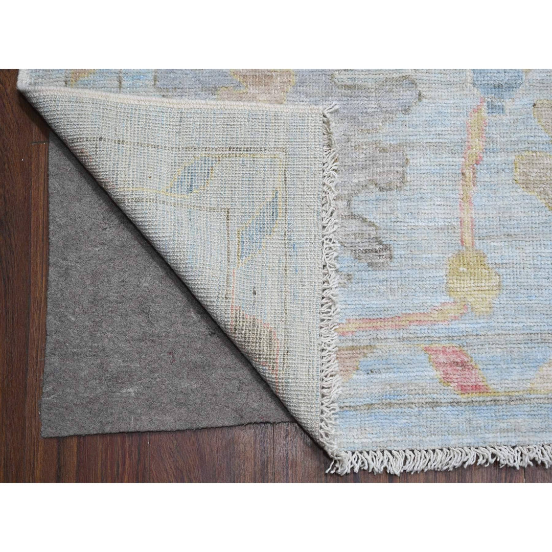 10'0" x 13'6" New Hand Knotted Blue Wool Rectangle Oriental Rug - MOA10289150