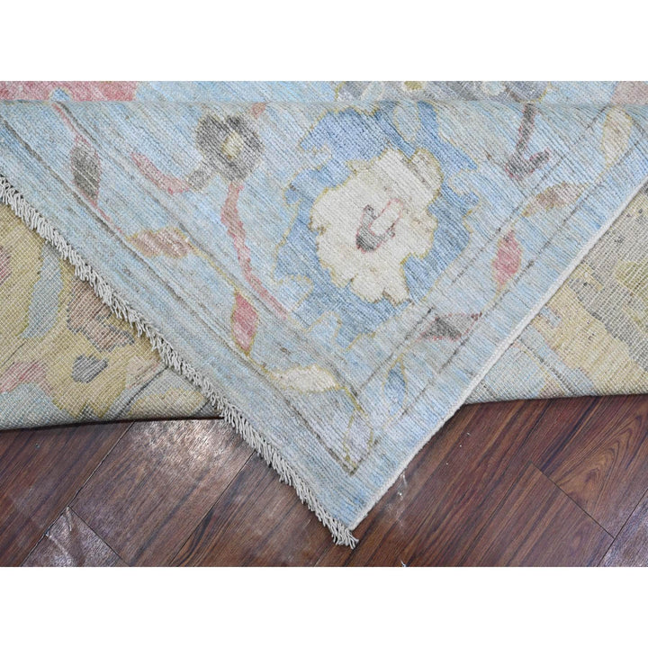 10'0" x 13'6" New Hand Knotted Blue Wool Rectangle Oriental Rug - MOA10289150