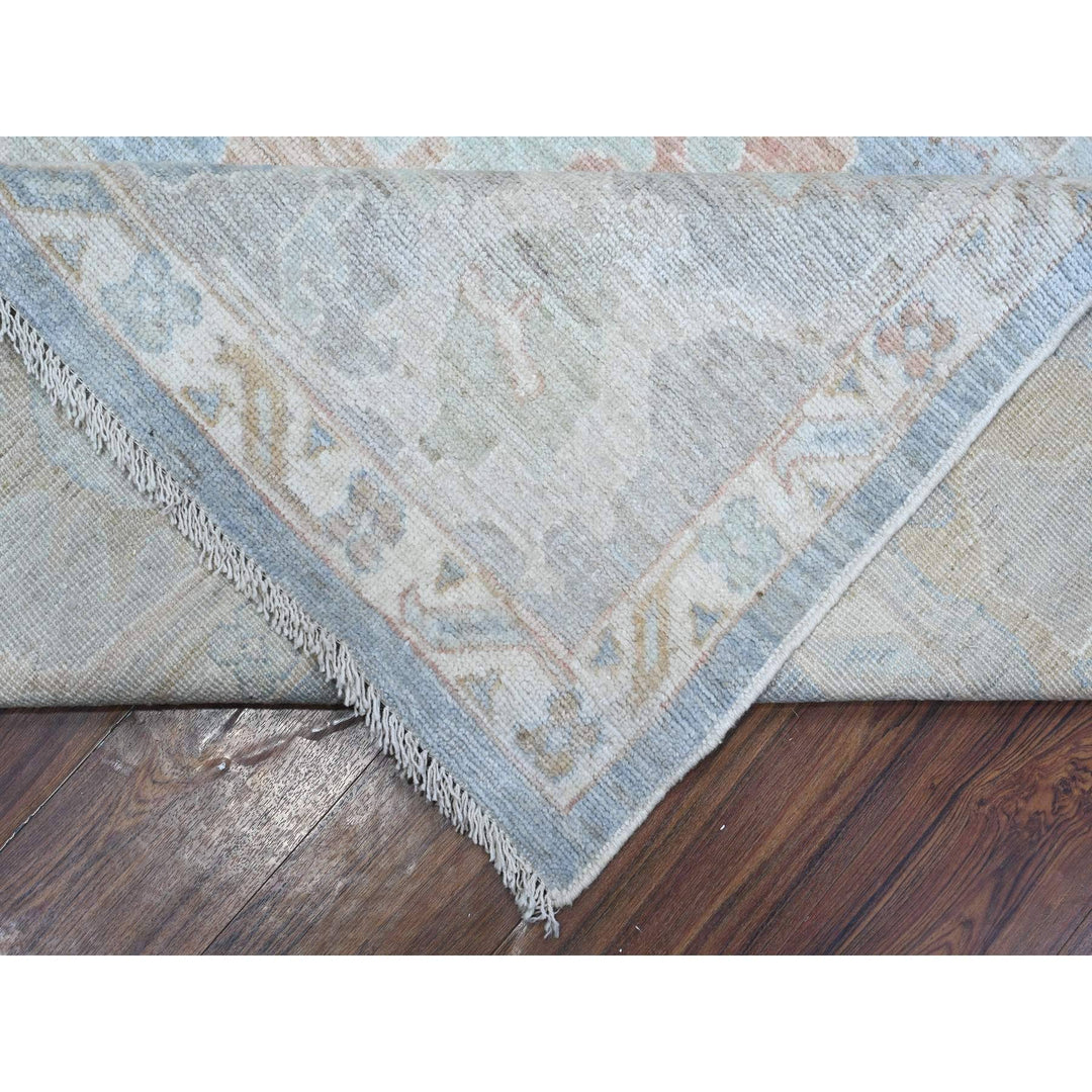 9'8" x 13'5" New Hand Knotted Grey Wool Rectangle Oriental Rug - MOA10289153