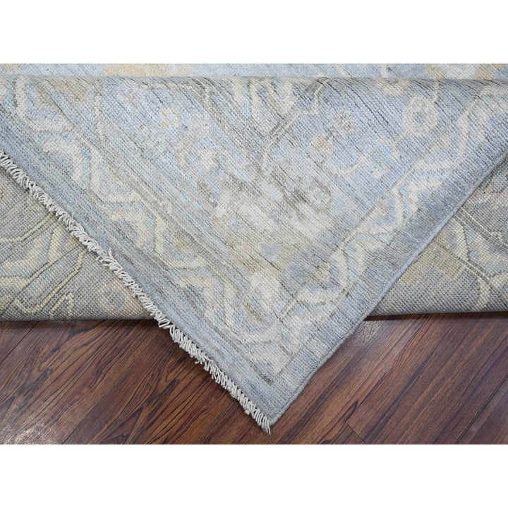 8'1" x 9'11" New Hand Knotted Grey Wool Rectangle Oriental Rug - MOA10289156