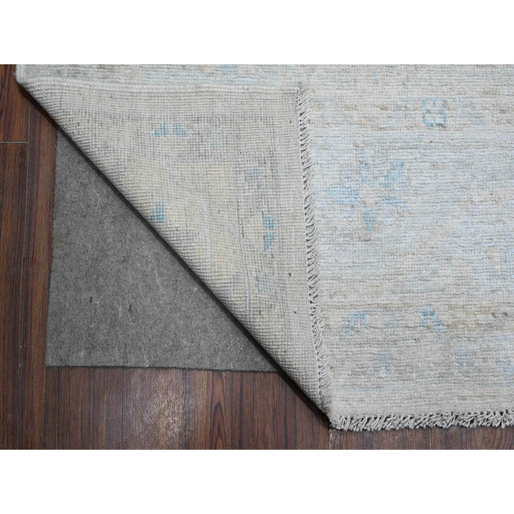 8'11" x 11'8" New Hand Knotted Ivory Wool Rectangle Oriental Rug - MOA10289171