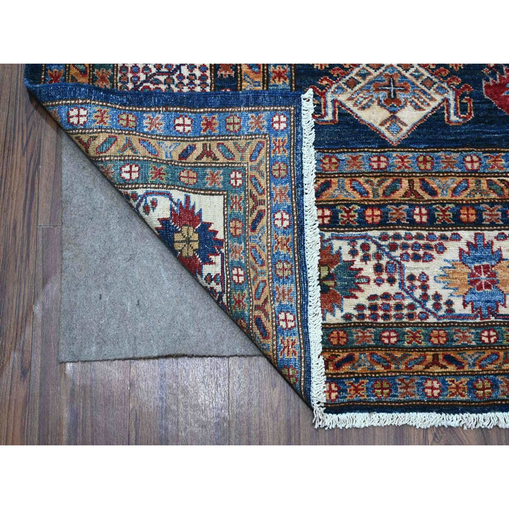 8'2" x 9'10" New Hand Knotted Blue Wool Rectangle Oriental Rug - MOA10289201