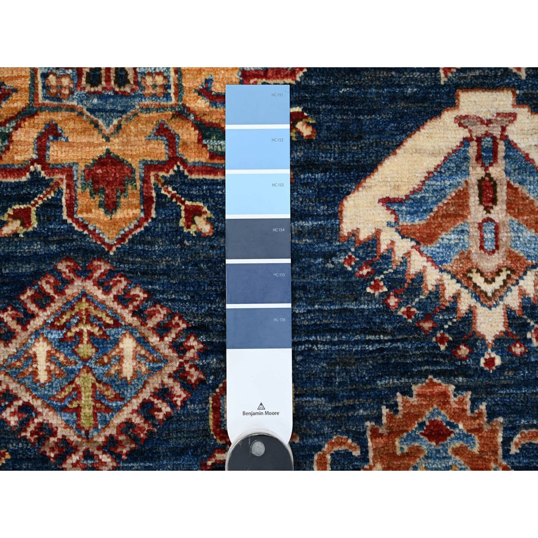 8'2" x 9'10" New Hand Knotted Blue Wool Rectangle Oriental Rug - MOA10289201