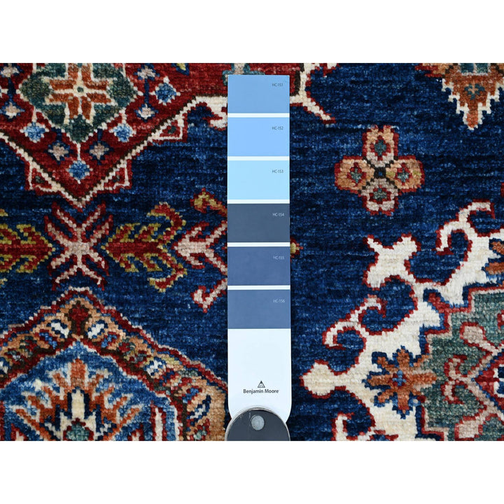 6'0" x 6'5" New Hand Knotted Blue Wool Square Oriental Rug - MOA10289212