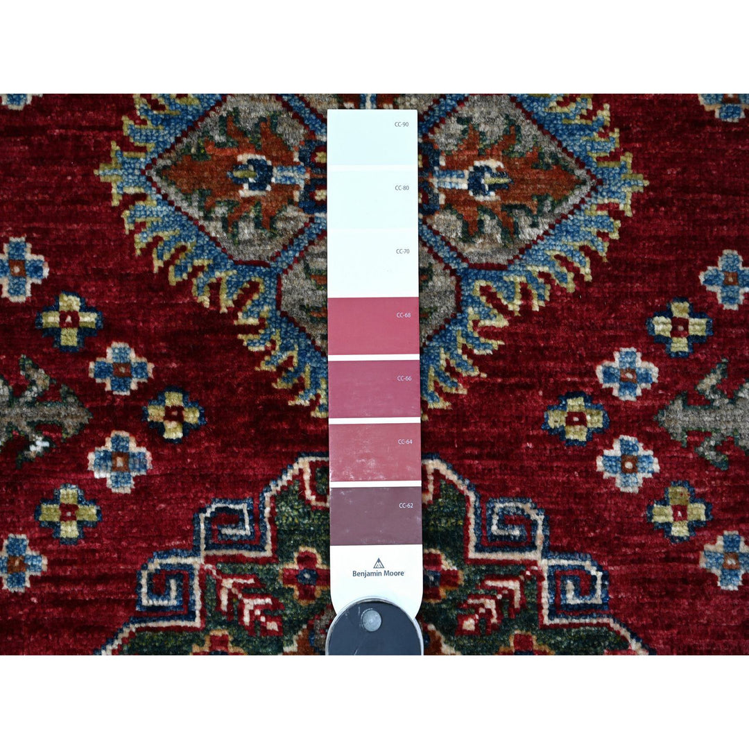 2'8" x 7'0" New Hand Knotted Red Cotton Runner Oriental Rug - MOA10289216