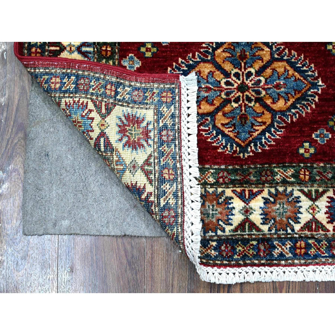 2'7" x 7'0" New Hand Knotted Red Wool Runner Oriental Rug - MOA10289222