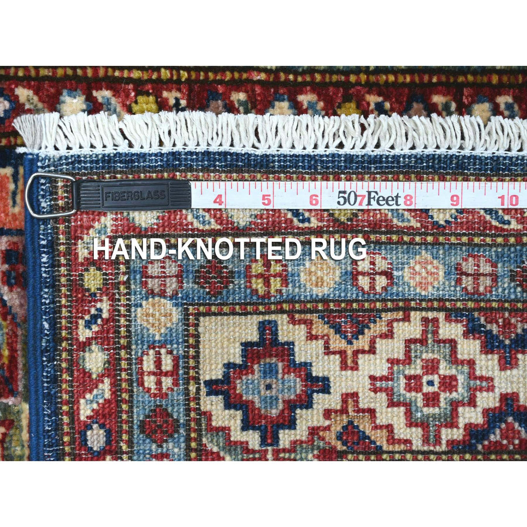 2'7" x 6'4" New Hand Knotted Blue Wool Runner Oriental Rug - MOA10289224