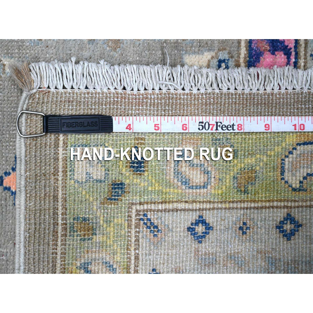 6'0" x 8'8" New Hand Knotted Grey Wool Rectangle Oriental Rug - MOA10289233