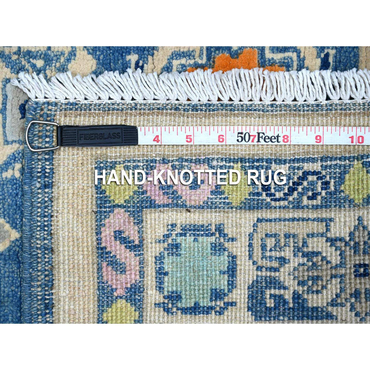 4'9" x 6'3" New Hand Knotted Blue Cotton Rectangle Oriental Rug - MOA10289236