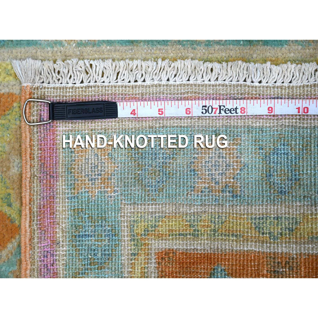 1'11" x 2'9" New Hand Knotted Orange Cotton Rectangle Oriental Rug - MOA10289241