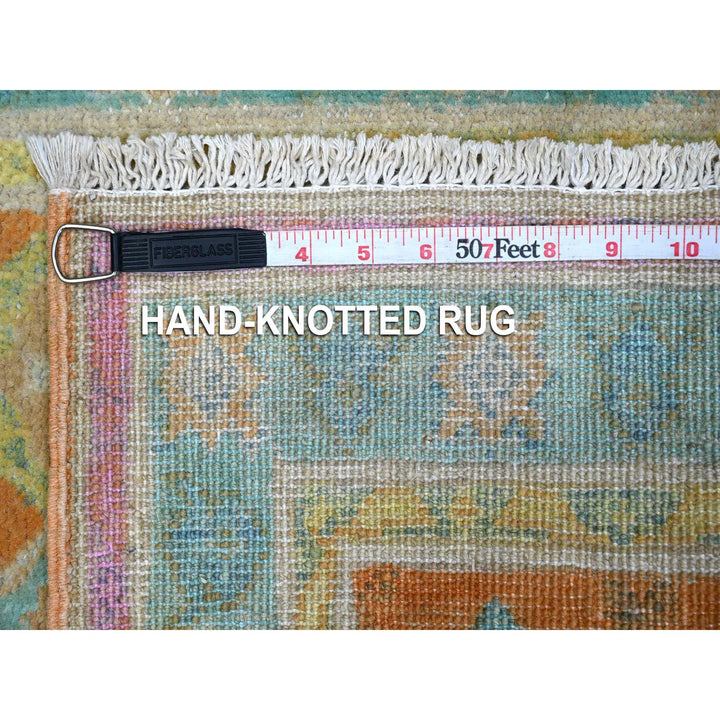 1'11" x 2'9" New Hand Knotted Orange Cotton Rectangle Oriental Rug - MOA10289241