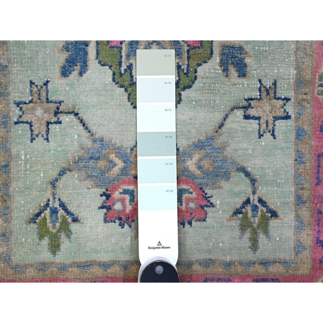 2'0" x 2'9" New Hand Knotted Blue Wool Rectangle Oriental Rug - MOA10289248