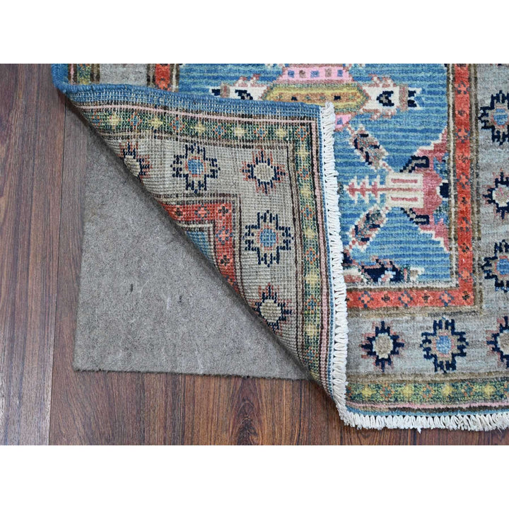 2'0" x 2'11" New Hand Knotted Blue Cotton Rectangle Oriental Rug - MOA10289250