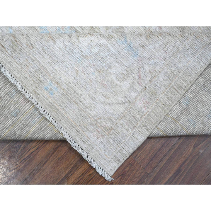 8'3" x 9'10" New Hand Knotted Grey Wool Rectangle Oriental Rug - MOA10289258