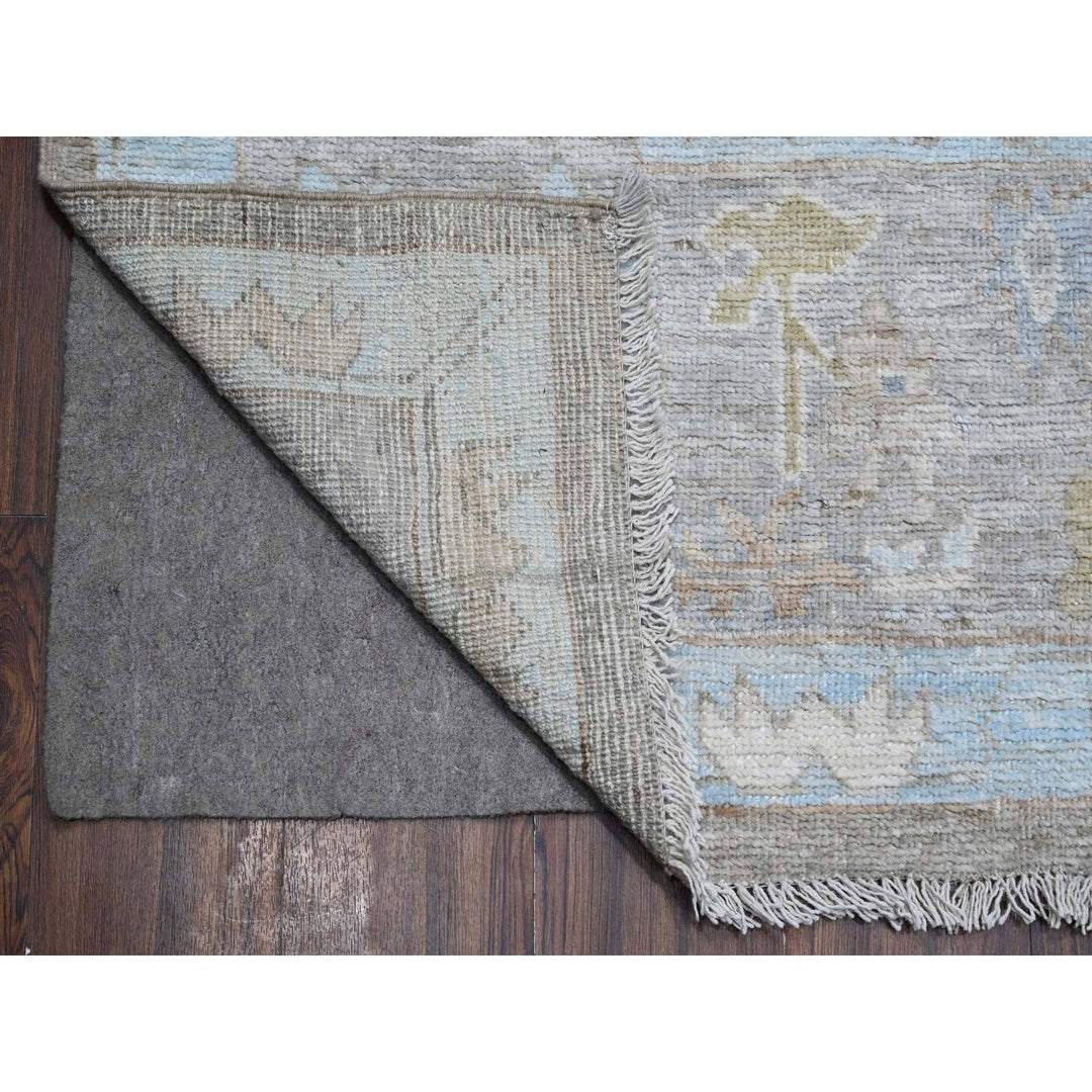 8'0" x 15'7" New Hand Knotted Grey Wool Rectangle Oriental Rug - MOA10289261