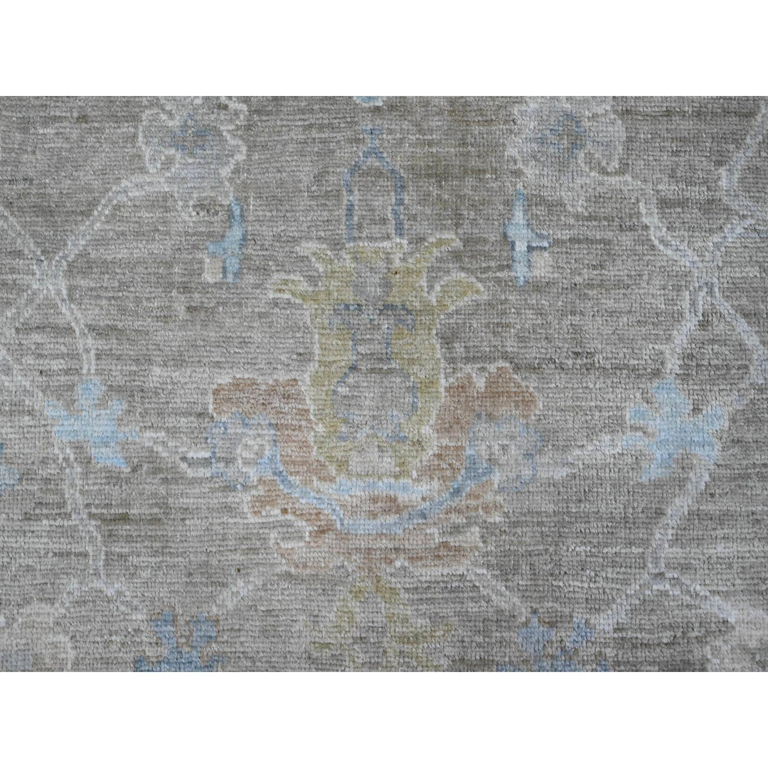 8'0" x 15'7" New Hand Knotted Grey Wool Rectangle Oriental Rug - MOA10289261