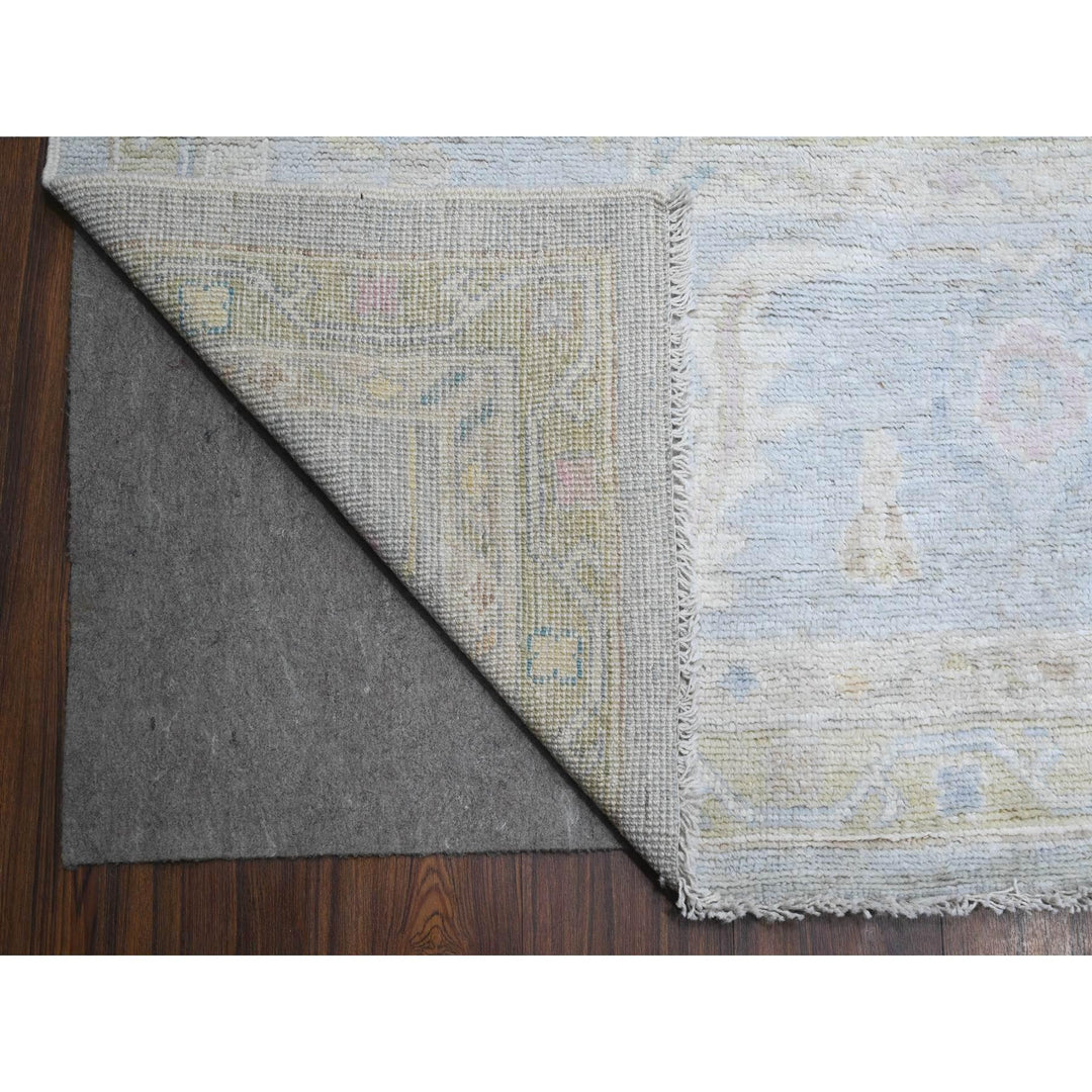 11'8" x 11'7" New Hand Knotted Blue Wool Square Oriental Rug - MOA10289273