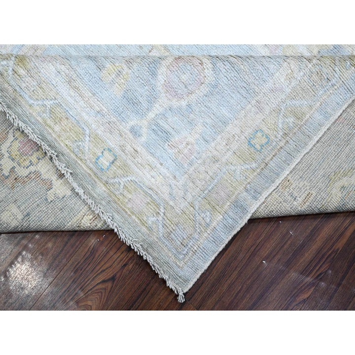 11'8" x 11'7" New Hand Knotted Blue Wool Square Oriental Rug - MOA10289273