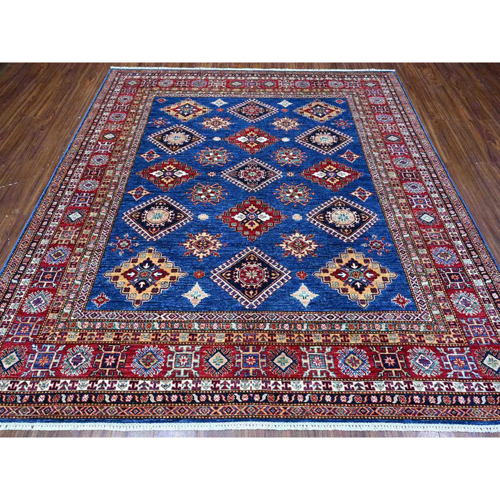 8'2" x 8'5" New Hand Knotted Blue Wool Square Oriental Rug - MOA10289275