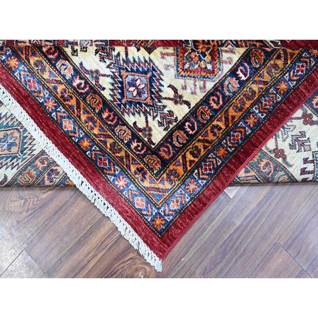 9'9" x 9'11" New Hand Knotted Red Cotton Square Oriental Rug - MOA10289296