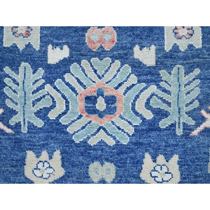 9'2" x 12'1" New Hand Knotted Blue Wool Rectangle Oriental Rug - MOA102892