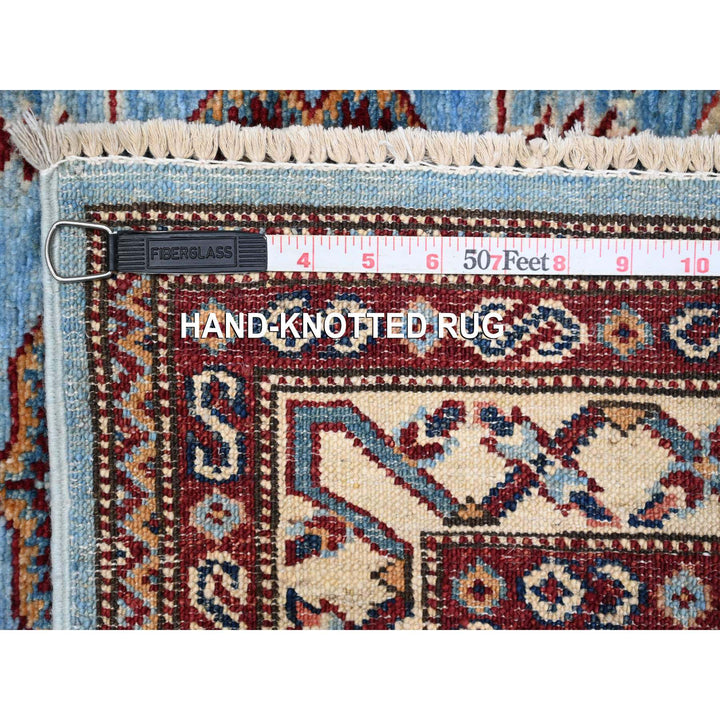 2'9" x 8'8" New Hand Knotted Blue Cotton Runner Oriental Rug - MOA10289311