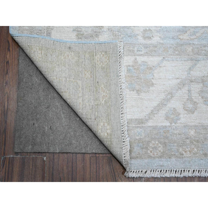 8'1" x 10'3" New Hand Knotted Blue Wool Rectangle Oriental Rug - MOA10289322