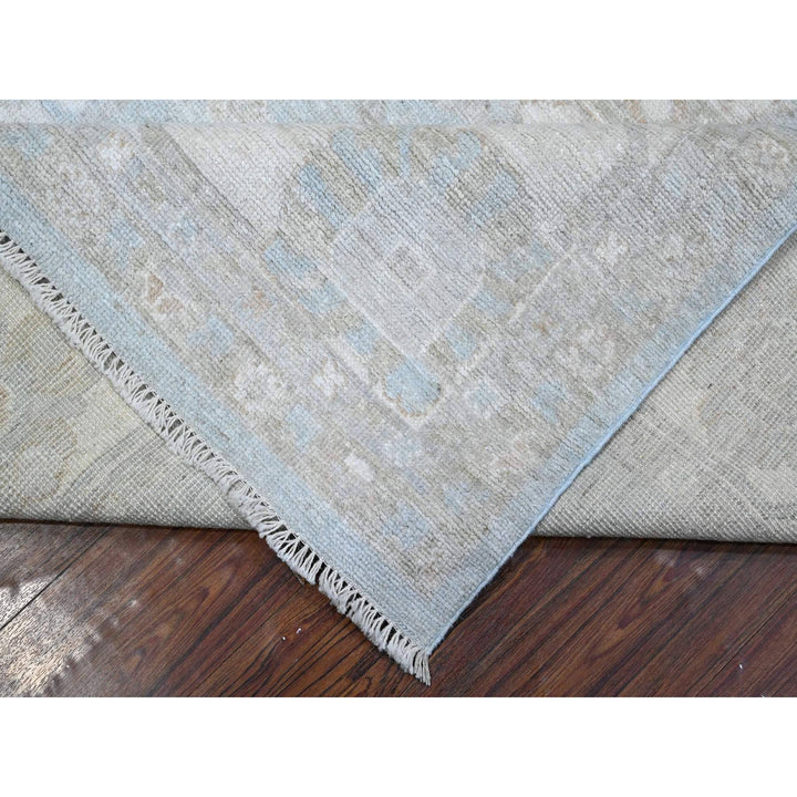 8'1" x 10'3" New Hand Knotted Blue Wool Rectangle Oriental Rug - MOA10289322