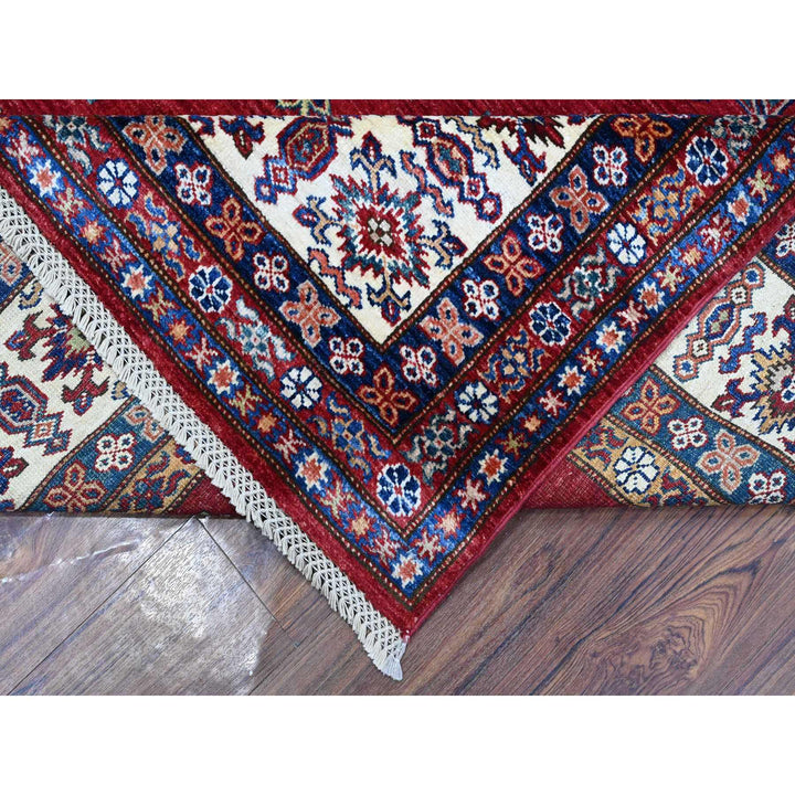 9'1" x 11'9" New Hand Knotted Red Cotton Rectangle Oriental Rug - MOA10289327