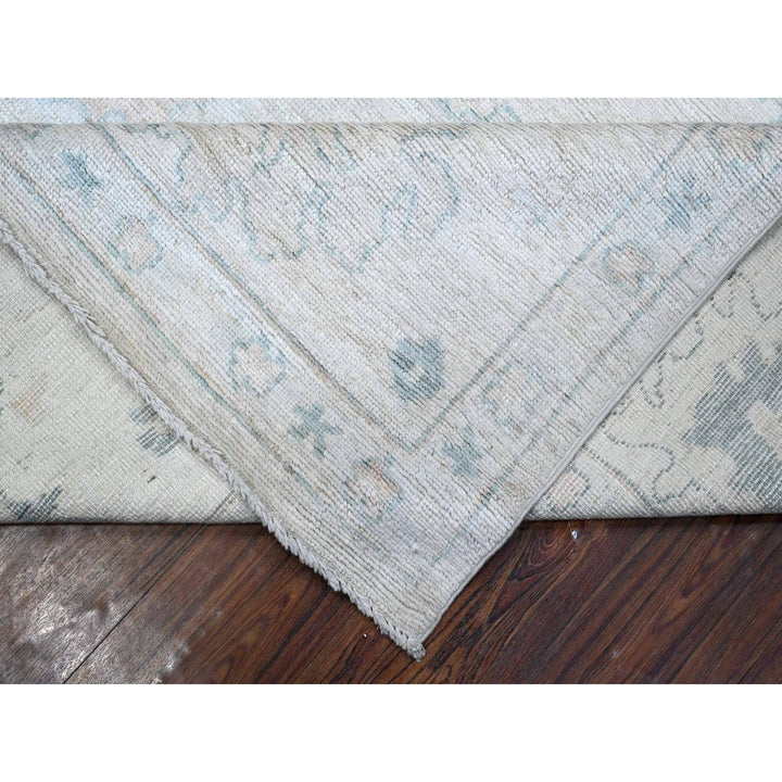 9'6" x 10'2" New Hand Knotted Grey Wool Square Oriental Rug - MOA10289330