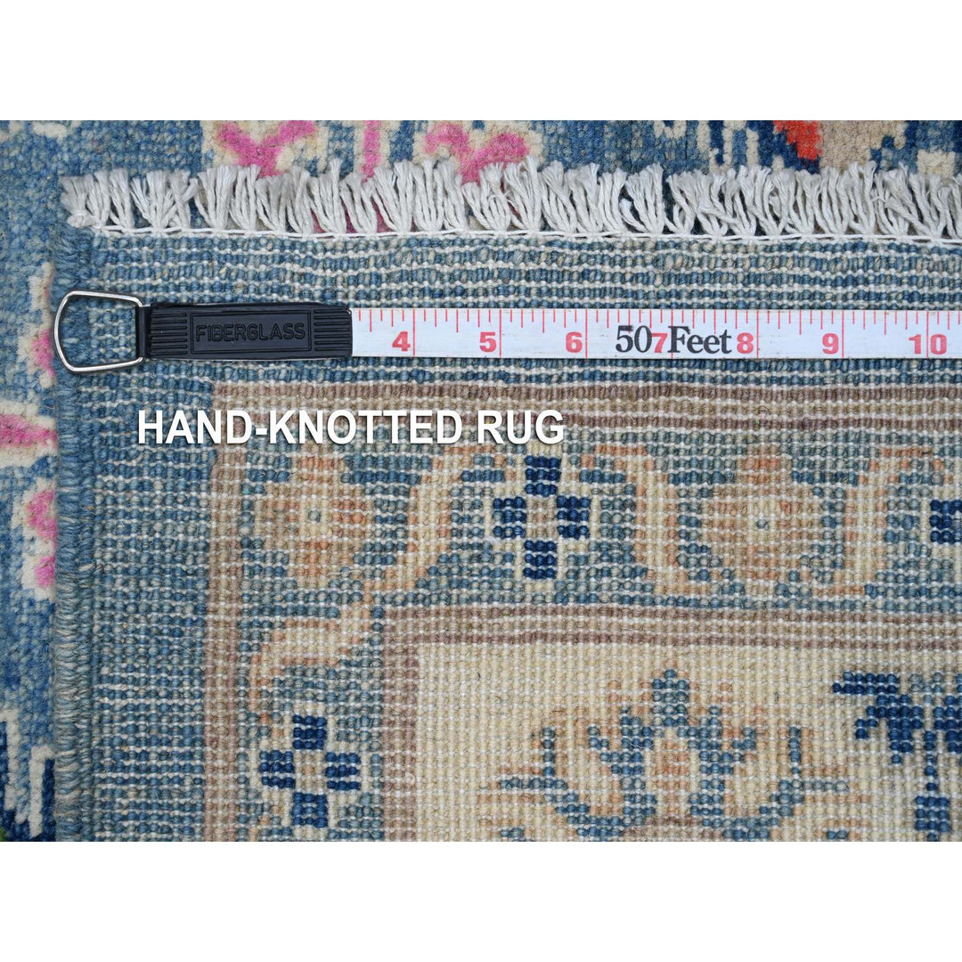 5'5" x 7'9" New Hand Knotted Blue Wool Rectangle Oriental Rug - MOA10289346