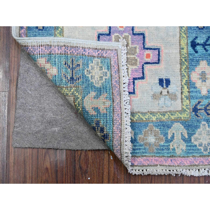 1'10" x 2'11" New Hand Knotted Grey Wool Rectangle Oriental Rug - MOA10289390