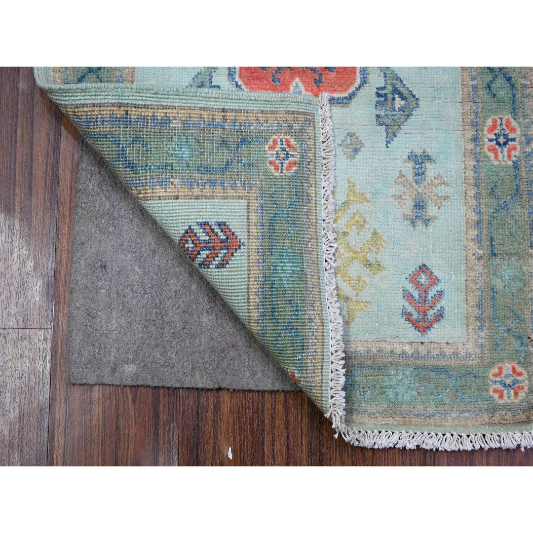 2'1" x 2'11" New Hand Knotted Blue Wool Rectangle Oriental Rug - MOA10289392