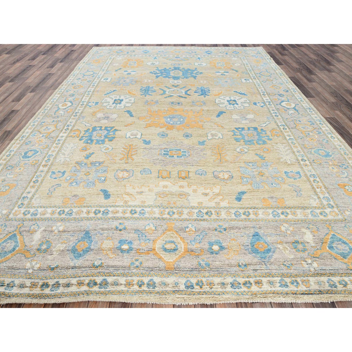 9'2" x 12'6" New Hand Knotted Brown Wool Rectangle Oriental Rug - MOA102893